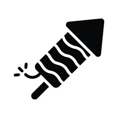 Trendy glyph style icon of firecracker, easy to edit