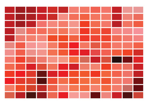 Mosaic red palette featuring handcrafted tints and rich shadows. Great for print tests, artistic designs, branding, and bold, trendy vector compositions.