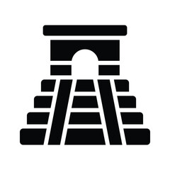 A customizable glyph icon showing itza landmark