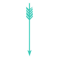 Minimalistic Arrow with Refined Outline in Vibran Isolated on Transparent Background