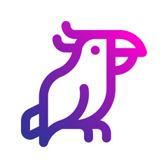 parrot gradient icon