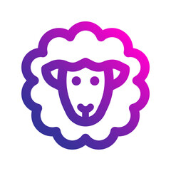 sheep gradient icon