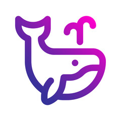 whale gradient icon