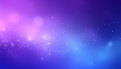 Obraz premium Celestial dance of floating dots in purple-blue gradients abstract universe digital art cosmic atmosphere ethereal view