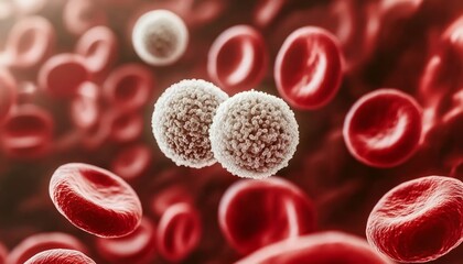 Fototapeta premium White Blood Cells, Immune System Defenders, Fighting Infection, Microscopic View, 3D Illustration