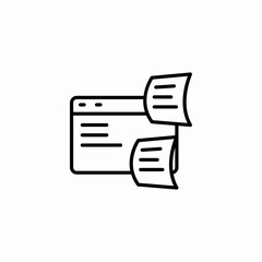 document text icon sign vector