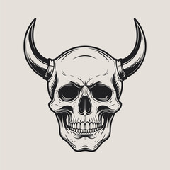 illustration of a scary monster face