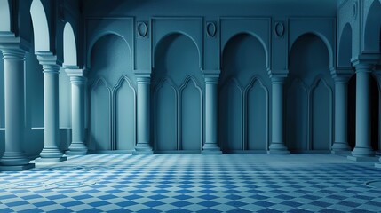 Blue background architectural style background