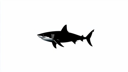 Fototapeta premium Silhouette of a shark