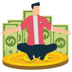 Meditating on a Giant Golden Dollar Coin