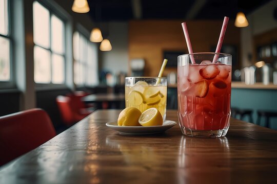 Refreshing drinks celebrate the end of school and the arrival of summer at a cozy cafe