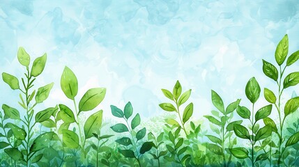 Frisches Grün, sanfte Blätter, zarter Hintergrund