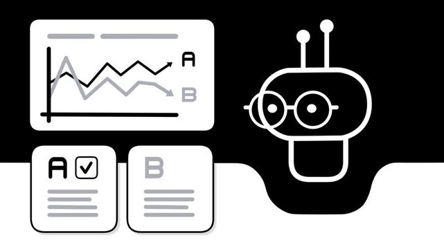 AI / KI Chatbot &ndash; Statistics Animation Loop &ndash; Alpha Channel (Landscape)