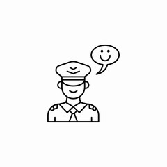 pilot happy icon sign vector