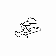 plane sky icon sign vector