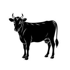 Silhouette Illustration Of Cow