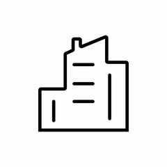Modern city buildings skyline icon vector sign