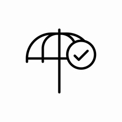 Insurance cancel protection icon vector sign