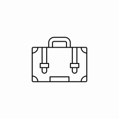 suitcase handle icon sign vector