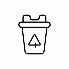 Recycle bin waste icon vector sign