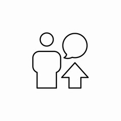 talking growth icon sign vector