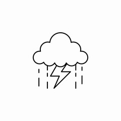 thunder cloud icon sign vector