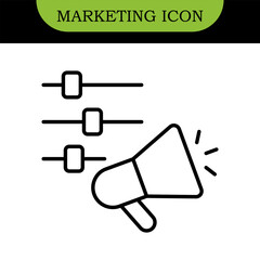 Digital Marketing Line Editable Icons set. Vector illustration in modern thin line style of online business related icons: advertisement, sales, content analysis, and more