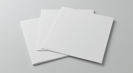 Blank White Paper Mockup: Brochure Booklet Flyer Pamphlet Template