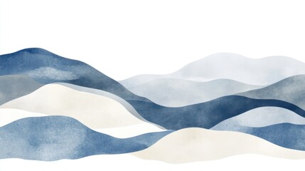 Obraz premium Abstract watercolor mountainscape