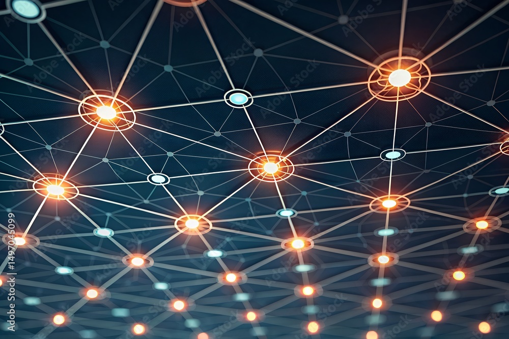 Poster global network connection abstract technology background