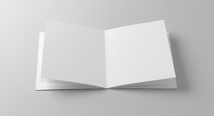 Naklejka premium Blank White Booklet Mockup Open Isolated Paper Brochure Pamphlet Leafl