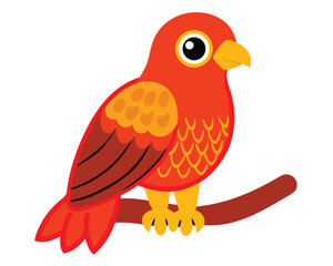 a vibrant watercolor of a red shouldered hawk with its striking feathers