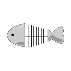 Fishbone illustration for animal nutrition, playful pet design, modern and clean, perfect for cat themes
