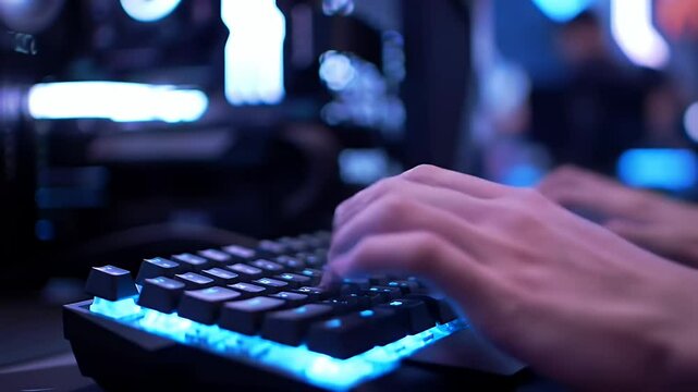 Typing On a high-end computer for cyber sports