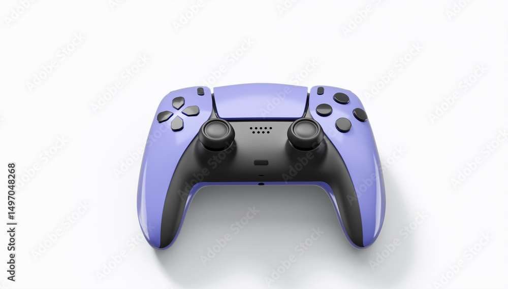 Aufkleber realistic colorful video game joystick or gamepad with color buttons on white