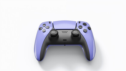 Realistic colorful video game joystick or gamepad with color buttons on white © Vasyl Onyskiv