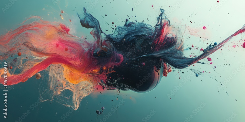 Aufkleber futuristic concepts: ai's conscious choices represented by ethereal, interconnected patterns.