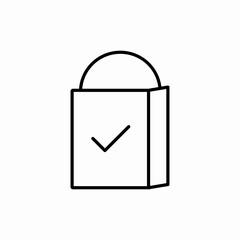 Eco shopping bag icon vector sign