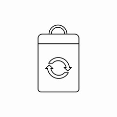 Eco bag shopping icon vector sign