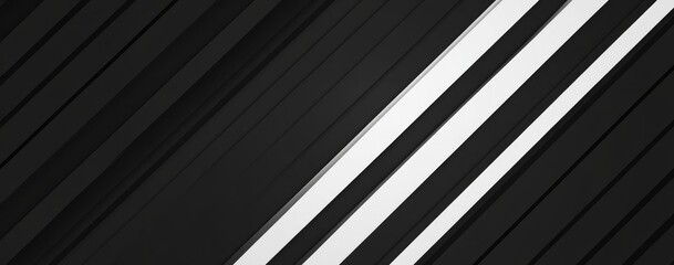 Obraz premium Diagonal black and white stripes