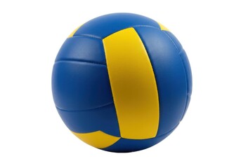 Fototapeta premium Blue and yellow volleyball isolated on white background