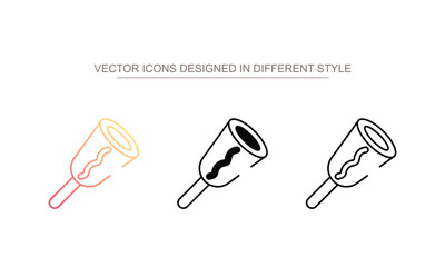 Corn Dog icon design with white background stock illustration