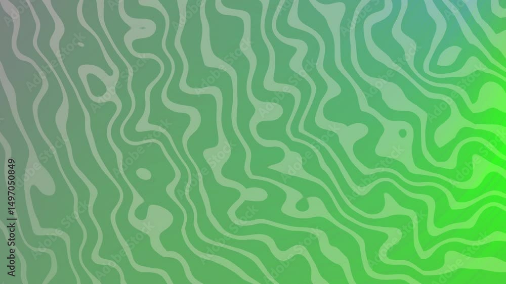 Poster abstract green wavy pattern gradient background animated texture