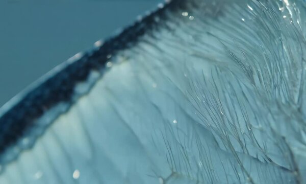Macro View of Butterfly Wing with Colorful Scales