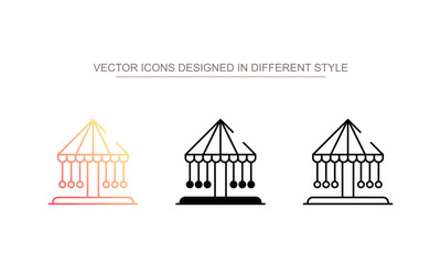 Carousal icon design with white background stock illustration