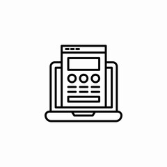 Obraz premium online calculator icon sign vector