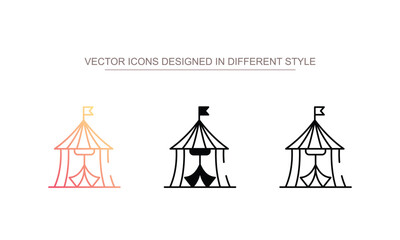 Circus icon design with white background stock illustration