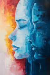 Rêve et pensées, peinture sur le thème du bien être et de l'imaginaire