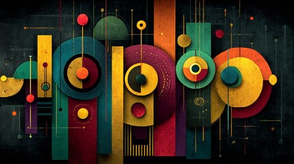 Abstract Geometric Art Design Background.