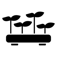 Hydroponic Glyph Vector Icon